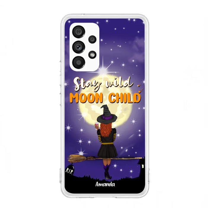 Custom Personalized Witchy Phone Case - Up to 3 Pets- Stay Wild Moon Child - Phone Case For iPhone, Samsung - OCEL9Z