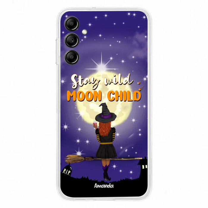 Custom Personalized Witchy Phone Case - Up to 3 Pets- Stay Wild Moon Child - Phone Case For iPhone, Samsung - OCEL9Z