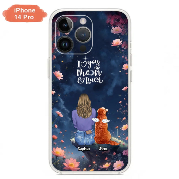 Custom Personalized Pet Phone Case - Gift Idea For Dog/ Cat/ Rabbit Owner - Case For iPhone/ Samsung - I Love You To The Moon & Back