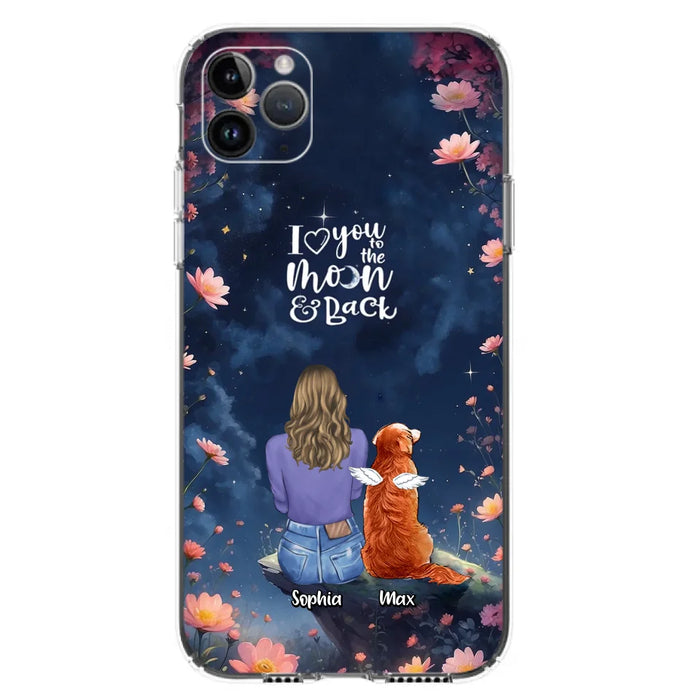 Custom Personalized Pet Phone Case - Gift Idea For Dog/ Cat/ Rabbit Owner - Case For iPhone/ Samsung - I Love You To The Moon & Back