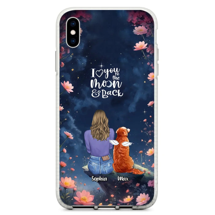 Custom Personalized Pet Phone Case - Gift Idea For Dog/ Cat/ Rabbit Owner - Case For iPhone/ Samsung - I Love You To The Moon & Back