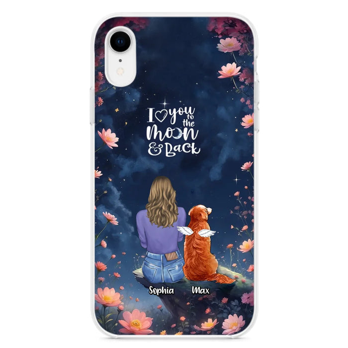 Custom Personalized Pet Phone Case - Gift Idea For Dog/ Cat/ Rabbit Owner - Case For iPhone/ Samsung - I Love You To The Moon & Back