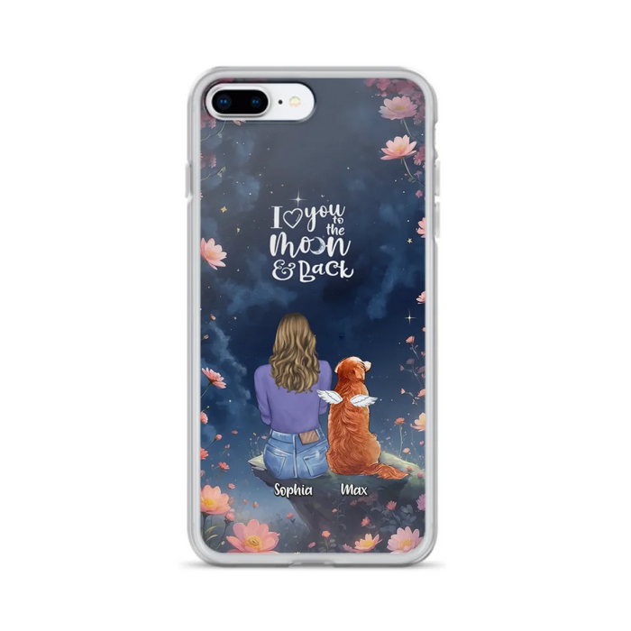 Custom Personalized Pet Phone Case - Gift Idea For Dog/ Cat/ Rabbit Owner - Case For iPhone/ Samsung - I Love You To The Moon & Back