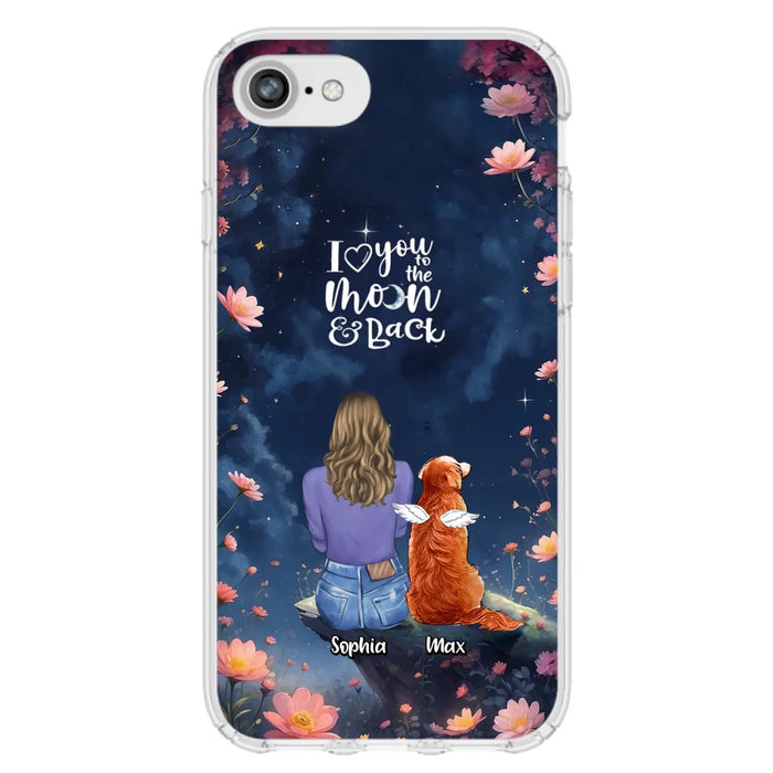 Custom Personalized Pet Phone Case - Gift Idea For Dog/ Cat/ Rabbit Owner - Case For iPhone/ Samsung - I Love You To The Moon & Back