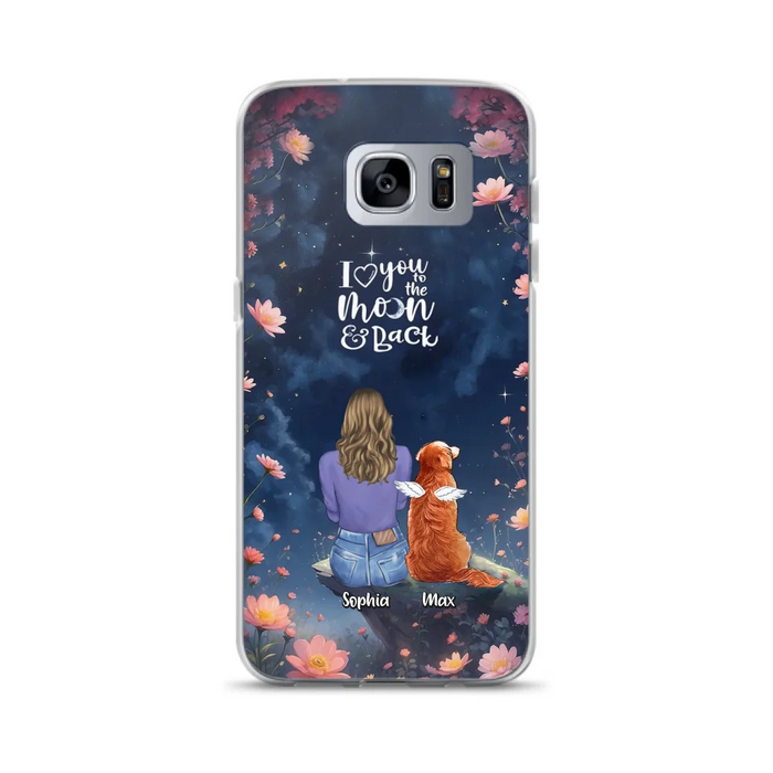 Custom Personalized Pet Phone Case - Gift Idea For Dog/ Cat/ Rabbit Owner - Case For iPhone/ Samsung - I Love You To The Moon & Back