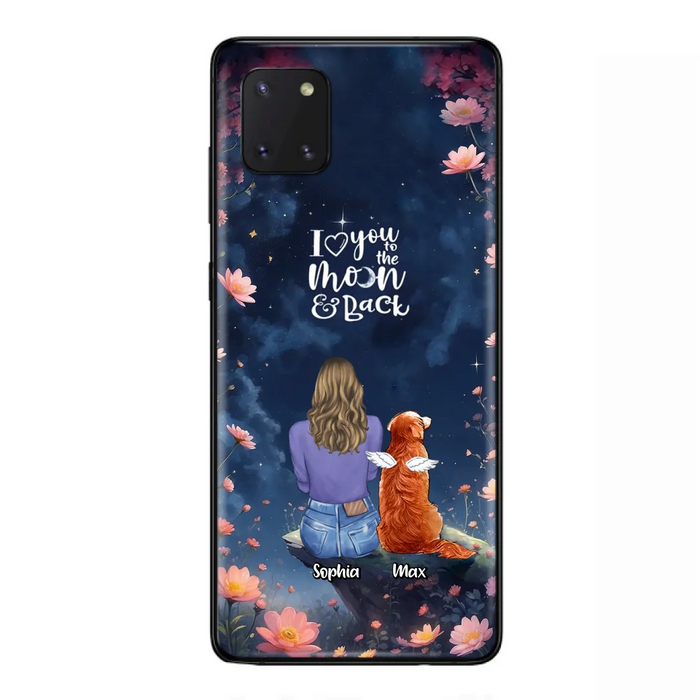 Custom Personalized Pet Phone Case - Gift Idea For Dog/ Cat/ Rabbit Owner - Case For iPhone/ Samsung - I Love You To The Moon & Back