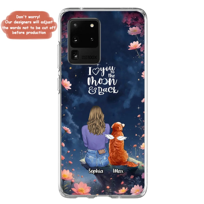 Custom Personalized Pet Phone Case - Gift Idea For Dog/ Cat/ Rabbit Owner - Case For iPhone/ Samsung - I Love You To The Moon & Back