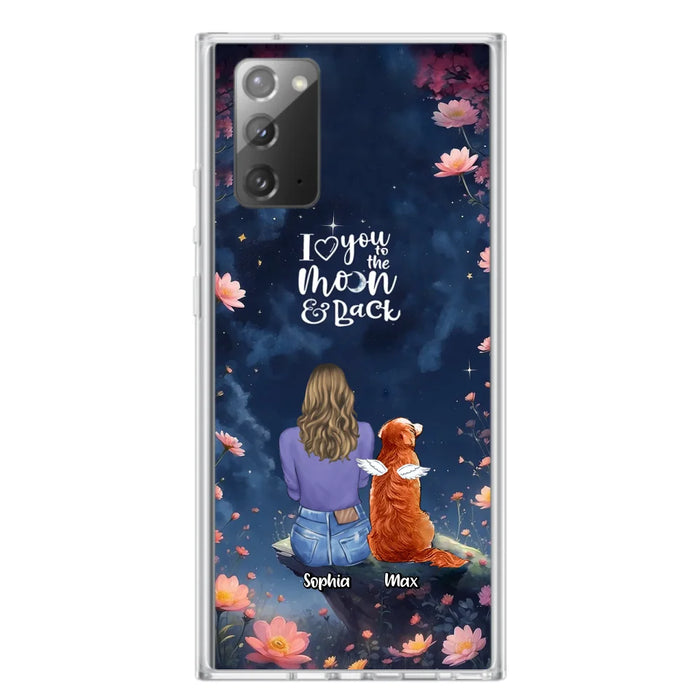 Custom Personalized Pet Phone Case - Gift Idea For Dog/ Cat/ Rabbit Owner - Case For iPhone/ Samsung - I Love You To The Moon & Back