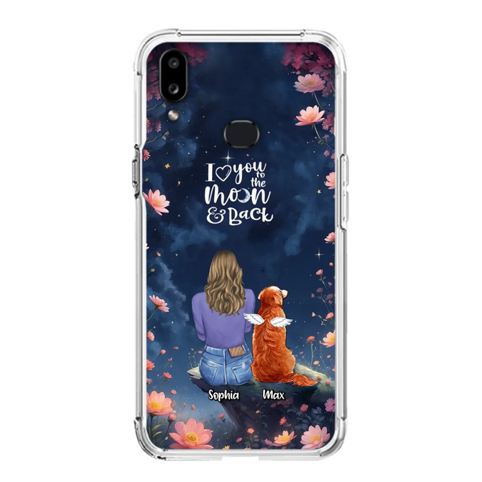 Custom Personalized Pet Phone Case - Gift Idea For Dog/ Cat/ Rabbit Owner - Case For iPhone/ Samsung - I Love You To The Moon & Back