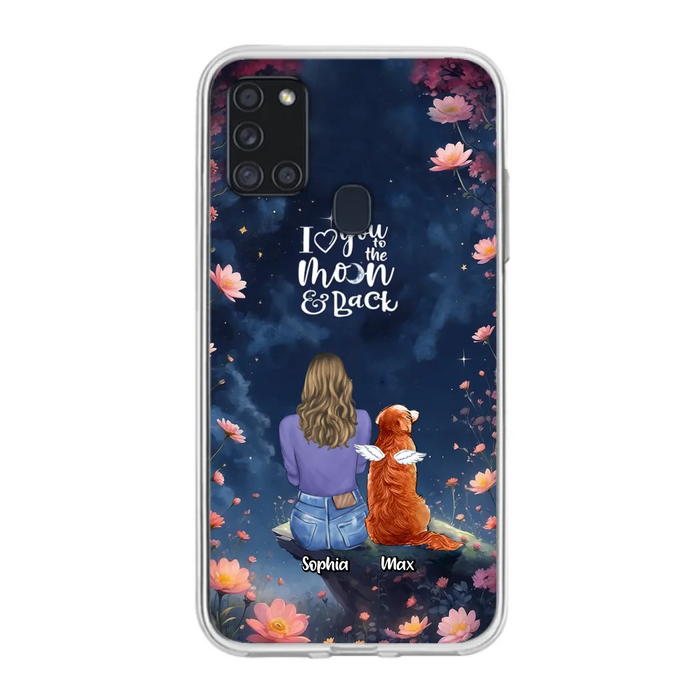 Custom Personalized Pet Phone Case - Gift Idea For Dog/ Cat/ Rabbit Owner - Case For iPhone/ Samsung - I Love You To The Moon & Back