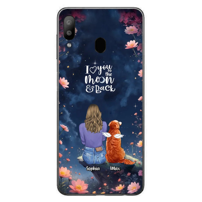 Custom Personalized Pet Phone Case - Gift Idea For Dog/ Cat/ Rabbit Owner - Case For iPhone/ Samsung - I Love You To The Moon & Back