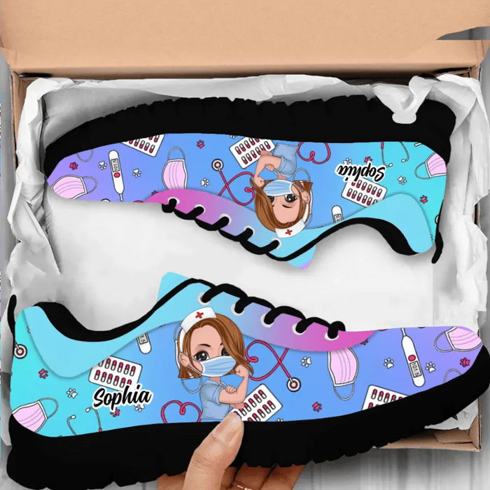 Custom Personalized Nurse Sneakers - Gift Idea For Nurses/Friends/ Birthday