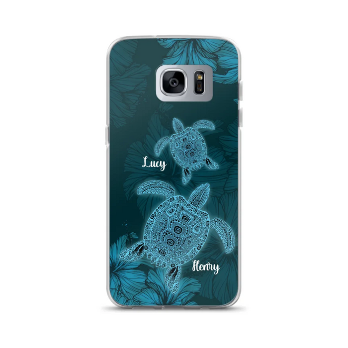 Custom Personalized Turtle Phone Case - Upto 6 Turtles - Case For iPhone, Samsung and Xiaomi