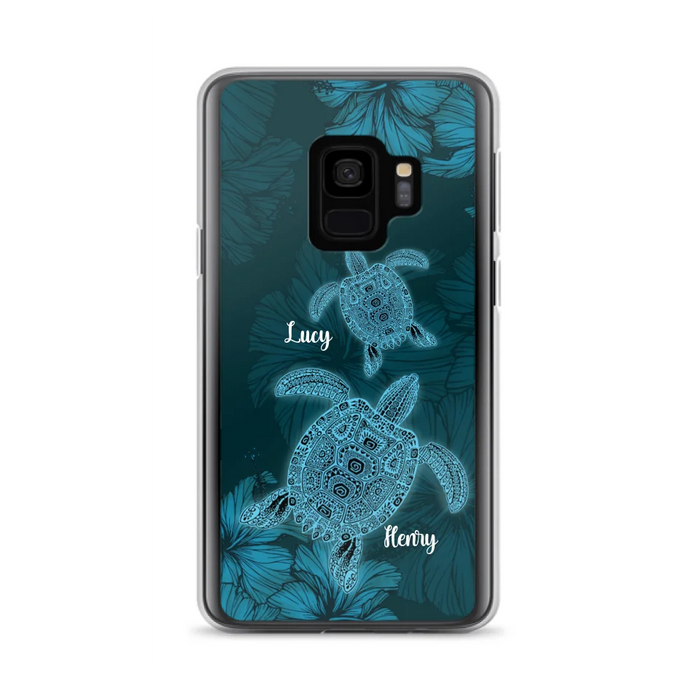 Custom Personalized Turtle Phone Case - Upto 6 Turtles - Case For iPhone, Samsung and Xiaomi