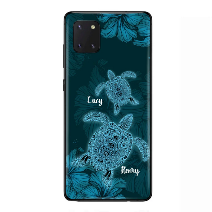 Custom Personalized Turtle Phone Case - Upto 6 Turtles - Case For iPhone, Samsung and Xiaomi