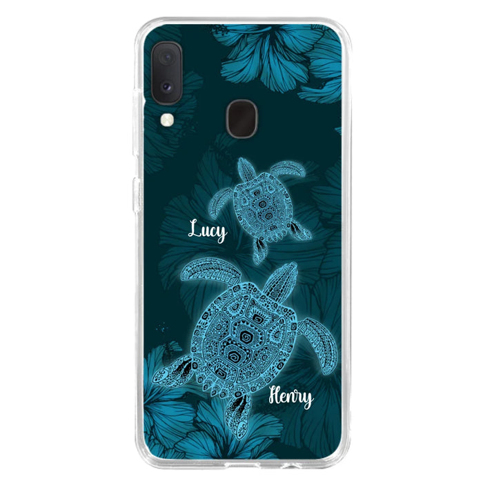 Custom Personalized Turtle Phone Case - Upto 6 Turtles - Case For iPhone, Samsung and Xiaomi