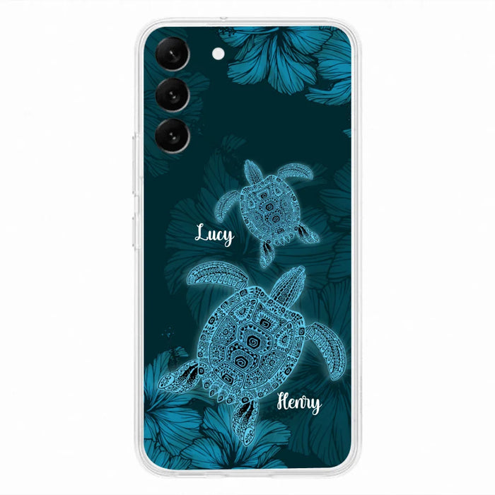 Custom Personalized Turtle Phone Case - Upto 6 Turtles - Case For iPhone, Samsung and Xiaomi