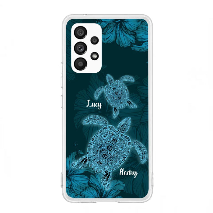 Custom Personalized Turtle Phone Case - Upto 6 Turtles - Case For iPhone, Samsung and Xiaomi