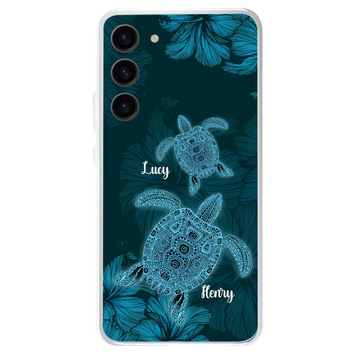 Custom Personalized Turtle Phone Case - Upto 6 Turtles - Case For iPhone, Samsung and Xiaomi