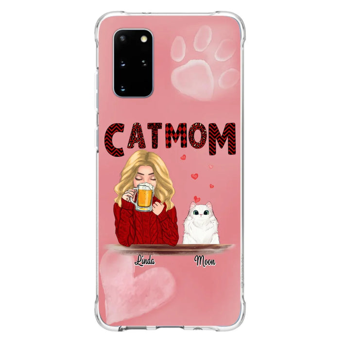 Custom Personalized Pet Mom Phone Case - Best Gift Idea For Pet Lovers With Upto 4 Pets - Case For iPhone, Samsung and Xiaomi