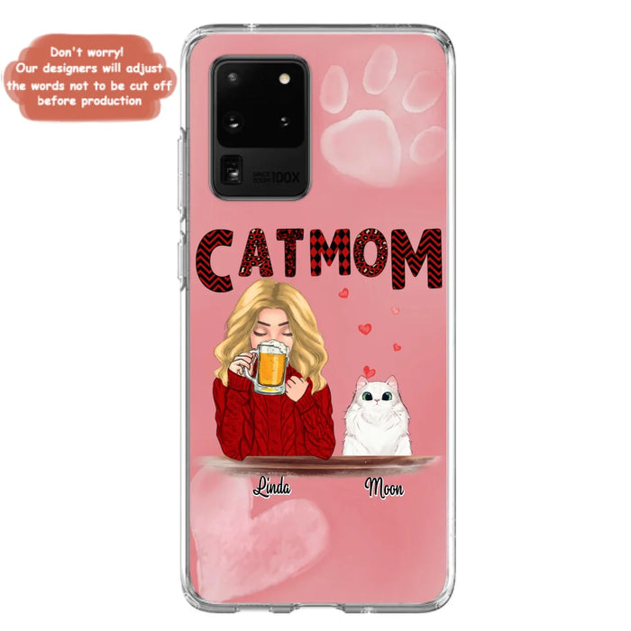 Custom Personalized Pet Mom Phone Case - Best Gift Idea For Pet Lovers With Upto 4 Pets - Case For iPhone, Samsung and Xiaomi