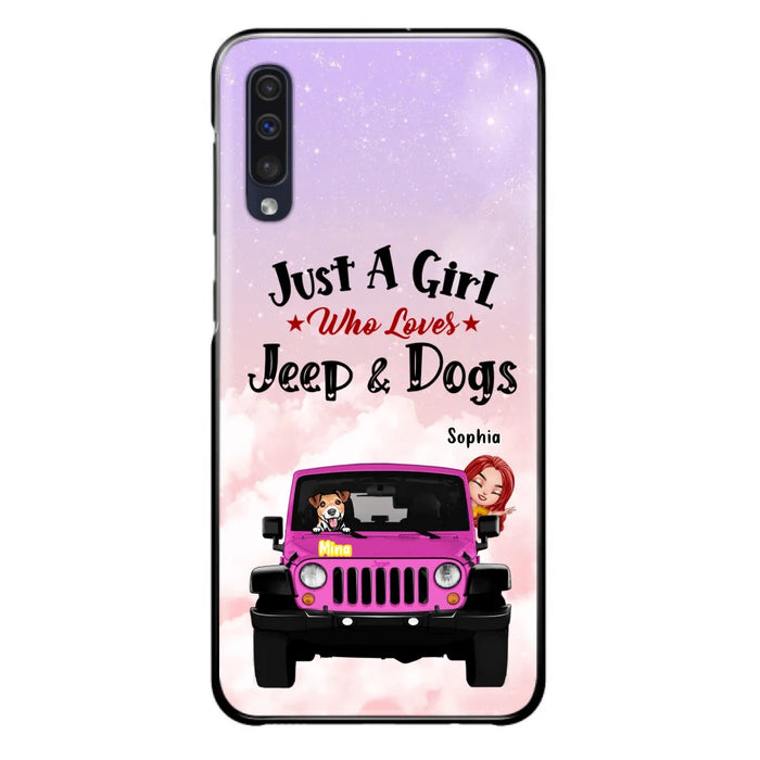 Custom Personalized Dog Mom & Off-road Phone Case- Up to 5 Dogs - Best Gift For Dog Lovers/Mother's Day - Just A Girl - Cases For iPhone And Samsung