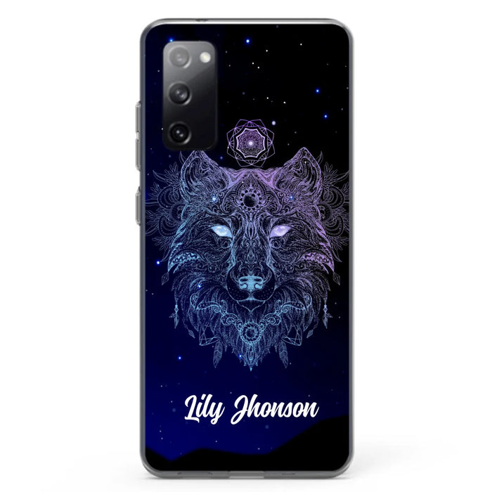 Custom Personalized Wolf Mandala Phone Case - Best Gift For Wolf Lover's - Case For iPhone, Samsung and Xiaomi - TOMO90