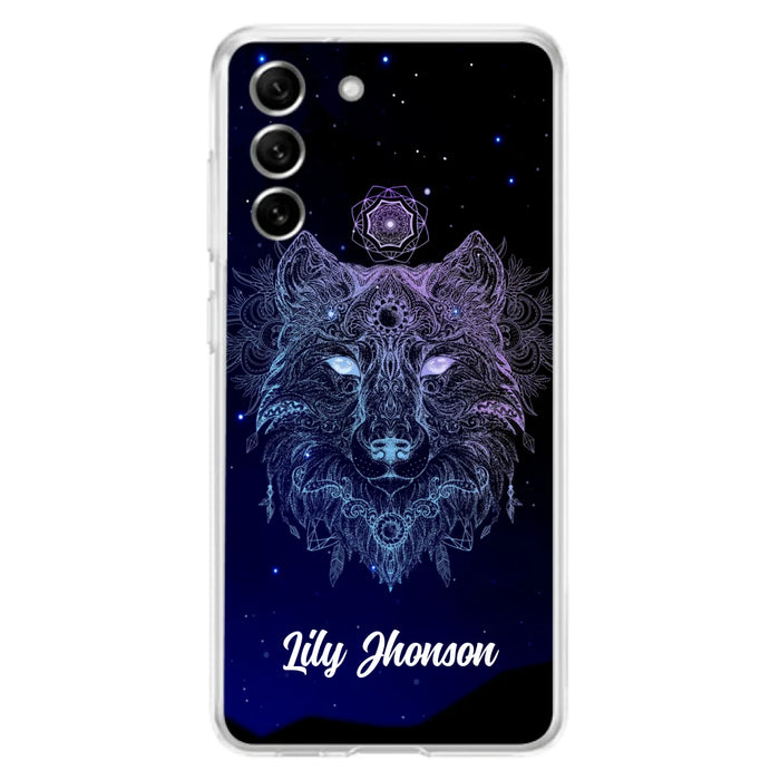 Custom Personalized Wolf Mandala Phone Case - Best Gift For Wolf Lover's - Case For iPhone, Samsung and Xiaomi - TOMO90