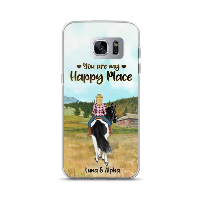 Custom Personalized Horse Riding Phone Case - You Are My Happy Place - Case Phone For iPhone And Samsung