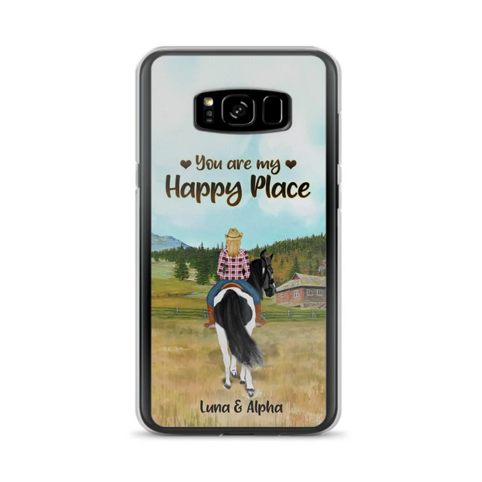 Custom Personalized Horse Riding Phone Case - You Are My Happy Place - Case Phone For iPhone And Samsung