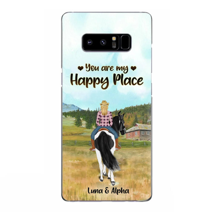 Custom Personalized Horse Riding Phone Case - You Are My Happy Place - Case Phone For iPhone And Samsung