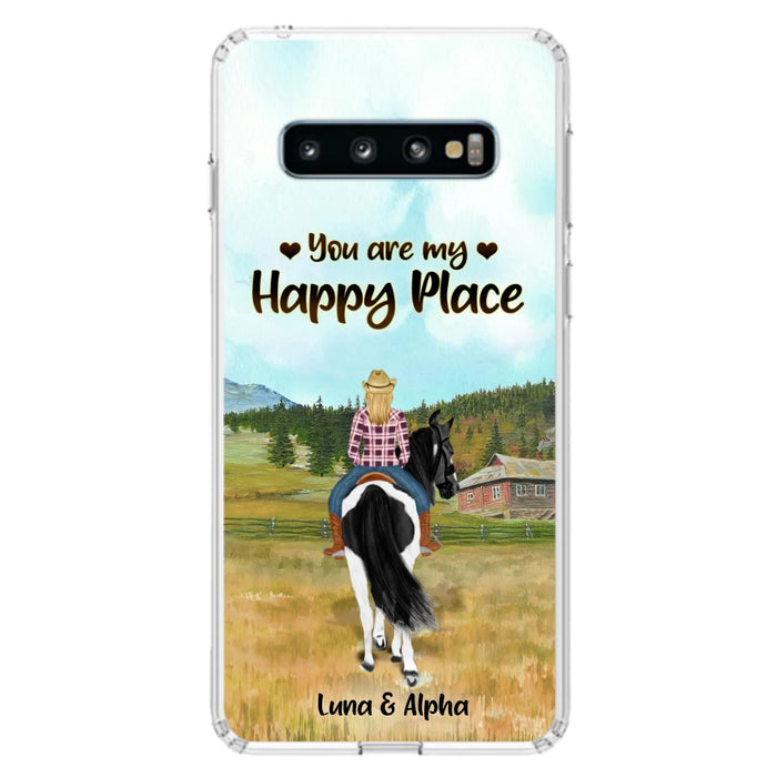 Custom Personalized Horse Riding Phone Case - You Are My Happy Place - Case Phone For iPhone And Samsung