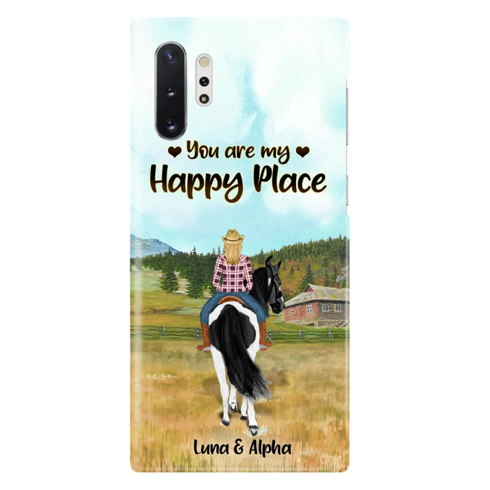 Custom Personalized Horse Riding Phone Case - You Are My Happy Place - Case Phone For iPhone And Samsung