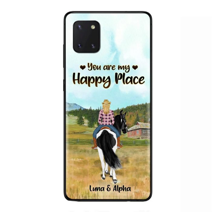 Custom Personalized Horse Riding Phone Case - You Are My Happy Place - Case Phone For iPhone And Samsung