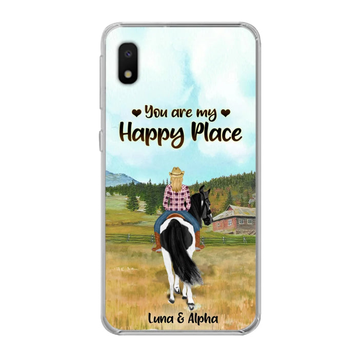 Custom Personalized Horse Riding Phone Case - You Are My Happy Place - Case Phone For iPhone And Samsung