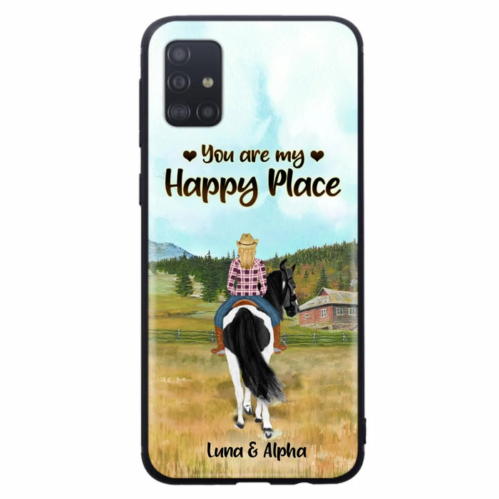 Custom Personalized Horse Riding Phone Case - You Are My Happy Place - Case Phone For iPhone And Samsung