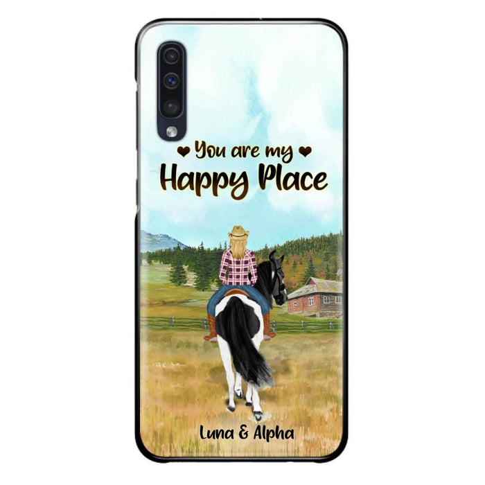 Custom Personalized Horse Riding Phone Case - You Are My Happy Place - Case Phone For iPhone And Samsung