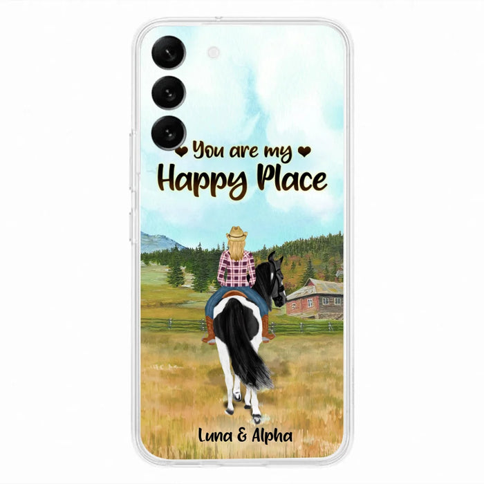 Custom Personalized Horse Riding Phone Case - You Are My Happy Place - Case Phone For iPhone And Samsung