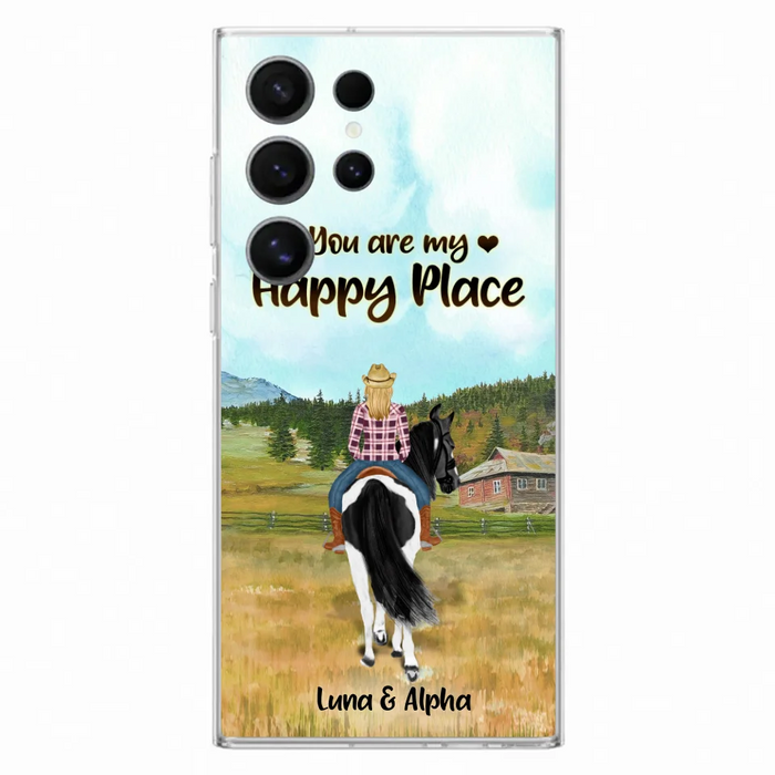 Custom Personalized Horse Riding Phone Case - You Are My Happy Place - Case Phone For iPhone And Samsung