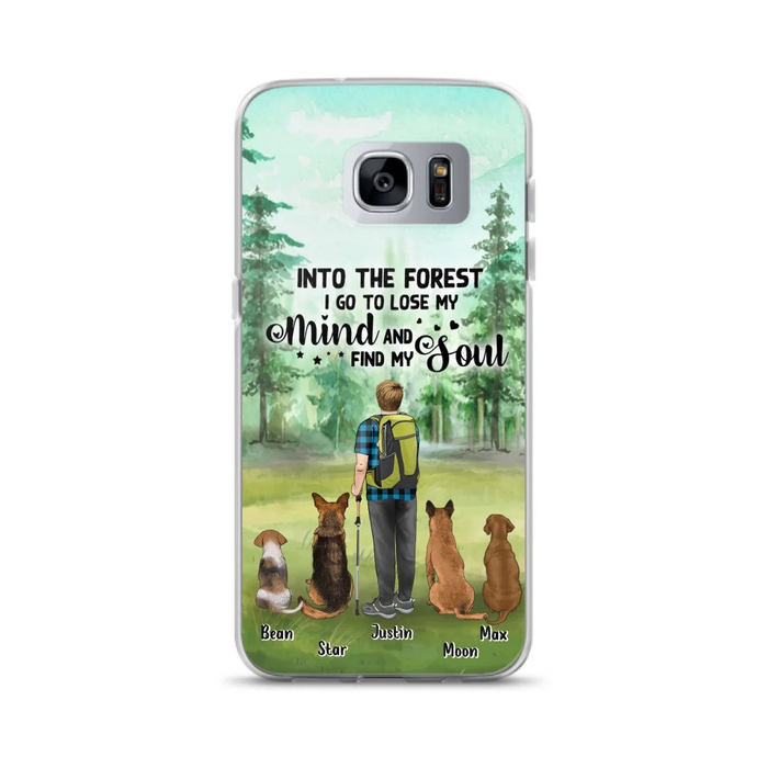 Custom Personalized Solo Trekking Woods  With Pets Phone Case - Upto 4 Pets - Case For iPhone and Samsung - 6CIAJ9