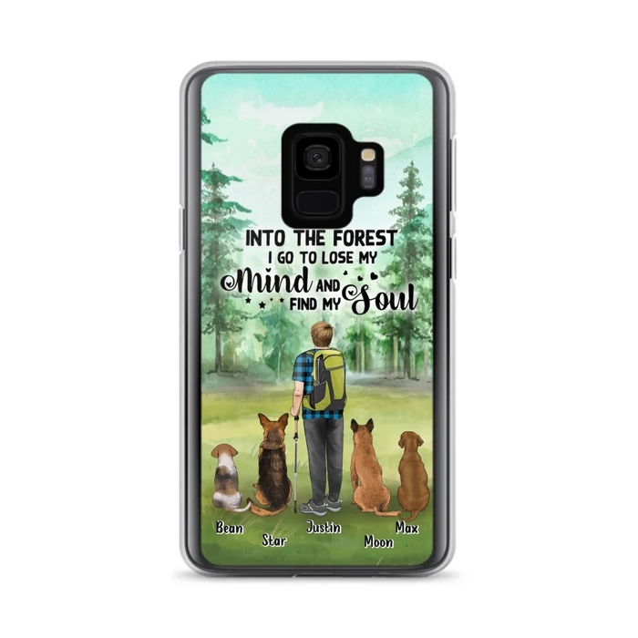 Custom Personalized Solo Trekking Woods  With Pets Phone Case - Upto 4 Pets - Case For iPhone and Samsung - 6CIAJ9