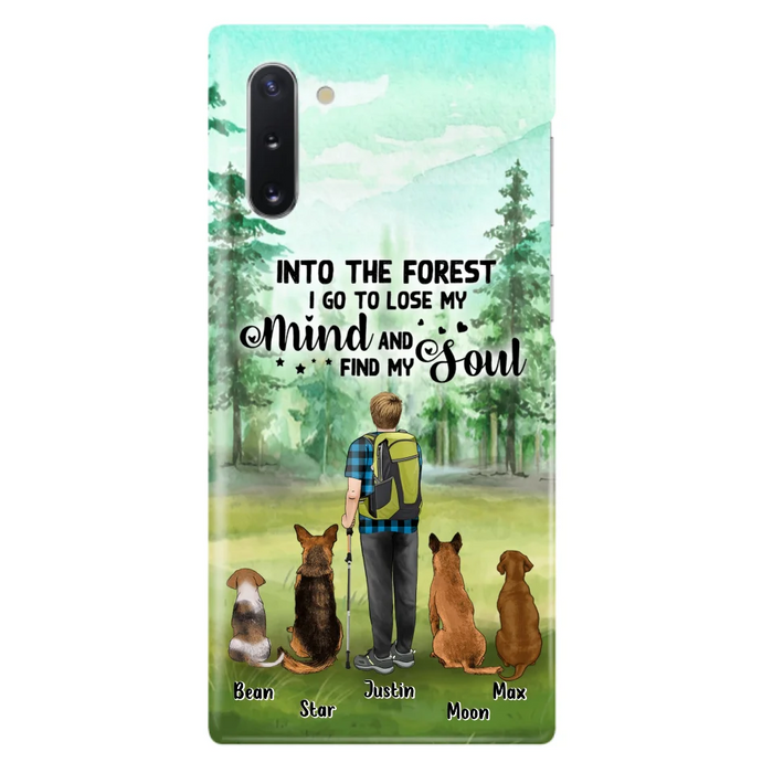 Custom Personalized Solo Trekking Woods  With Pets Phone Case - Upto 4 Pets - Case For iPhone and Samsung - 6CIAJ9