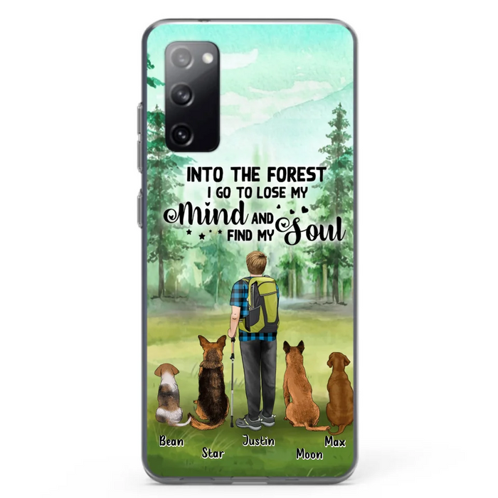 Custom Personalized Solo Trekking Woods  With Pets Phone Case - Upto 4 Pets - Case For iPhone and Samsung - 6CIAJ9