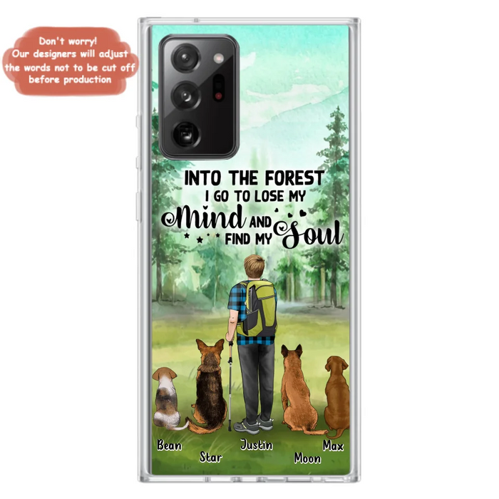 Custom Personalized Solo Trekking Woods  With Pets Phone Case - Upto 4 Pets - Case For iPhone and Samsung - 6CIAJ9