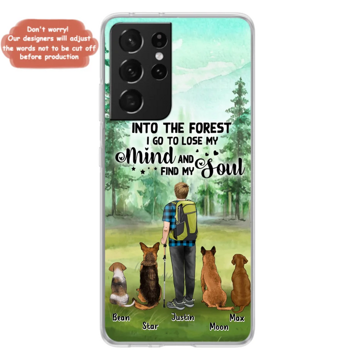 Custom Personalized Solo Trekking Woods  With Pets Phone Case - Upto 4 Pets - Case For iPhone and Samsung - 6CIAJ9