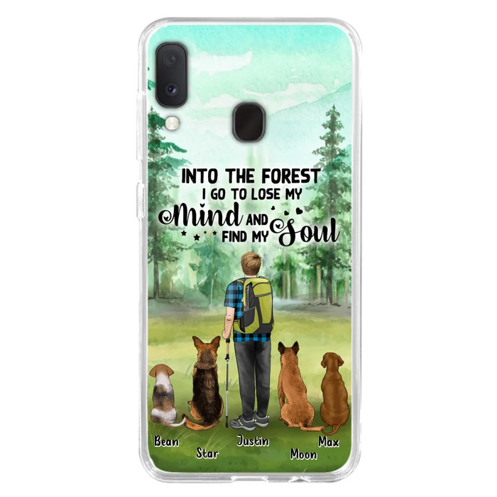 Custom Personalized Solo Trekking Woods  With Pets Phone Case - Upto 4 Pets - Case For iPhone and Samsung - 6CIAJ9