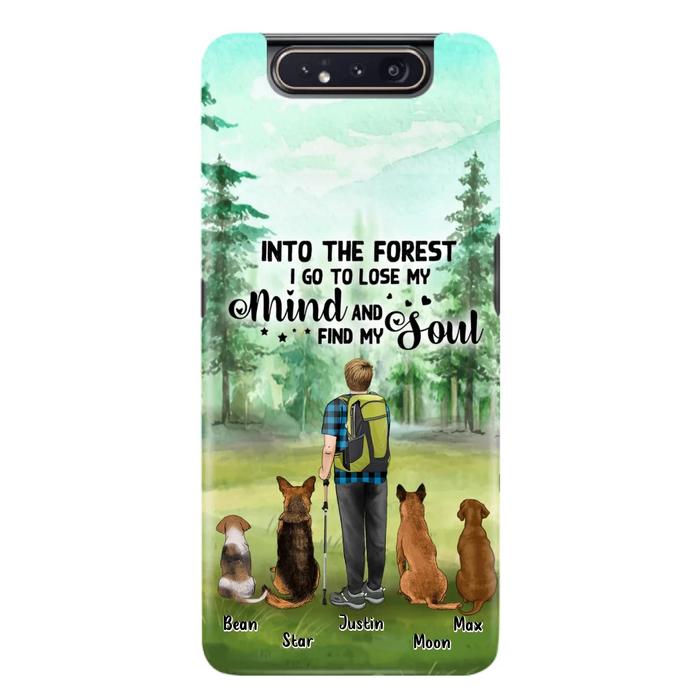 Custom Personalized Solo Trekking Woods  With Pets Phone Case - Upto 4 Pets - Case For iPhone and Samsung - 6CIAJ9