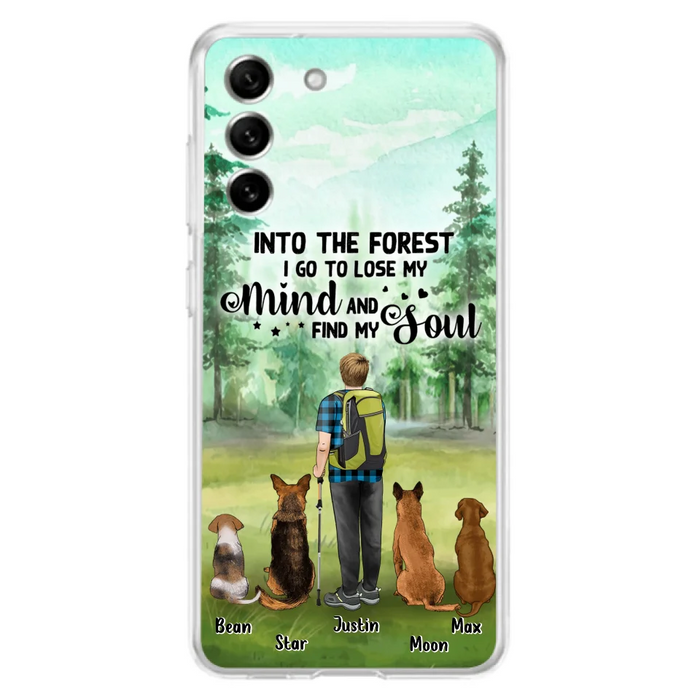 Custom Personalized Solo Trekking Woods  With Pets Phone Case - Upto 4 Pets - Case For iPhone and Samsung - 6CIAJ9