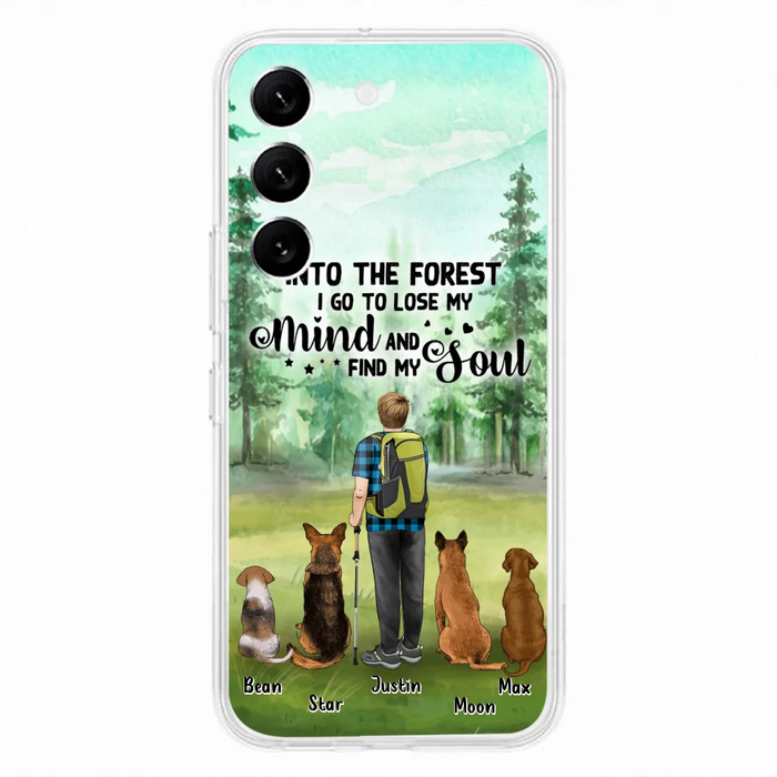 Custom Personalized Solo Trekking Woods  With Pets Phone Case - Upto 4 Pets - Case For iPhone and Samsung - 6CIAJ9