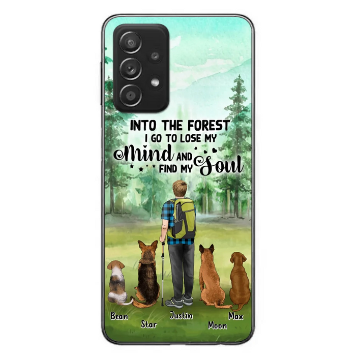 Custom Personalized Solo Trekking Woods  With Pets Phone Case - Upto 4 Pets - Case For iPhone and Samsung - 6CIAJ9